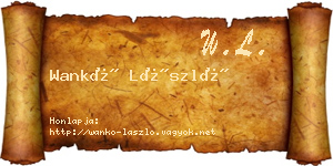 Wankó László névjegykártya